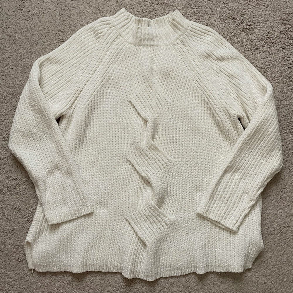 J Jill Chenille Cableknit Pullover Sweater